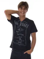 Camisa Masculina Gola V Emblema