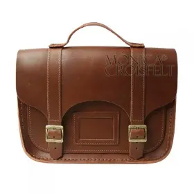 Bolsa Croisfelt Satchel, Marrom, Couro Legítimo, 11''