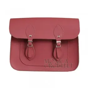 Bolsa Croisfelt Satchel II, Carteiro, Rosê, Couro Legítimo 11''