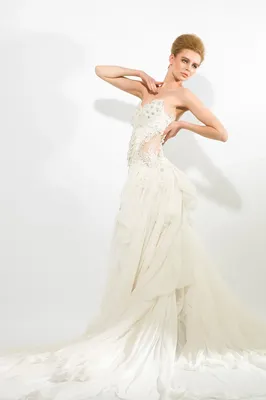 Geometric Pattern Print Pleated White Dress