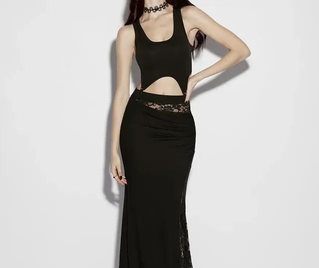 BABY DOLL EM LIGANETE E RENDA PRETO 7013