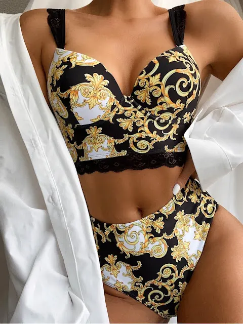 Summer Sexy Printing Bikini Swimwear For Women