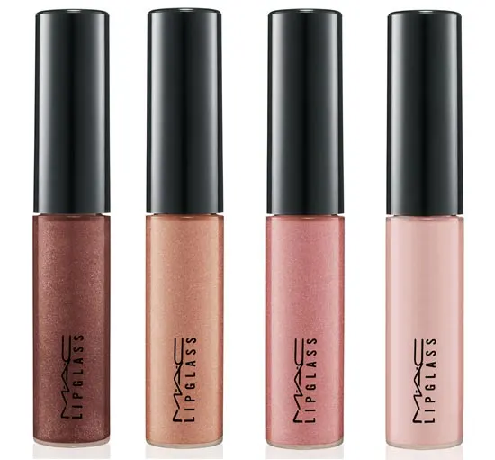 MAC ortográfica Naturalmente Hot, Espaço Nu, ar fresco e do Lipglasses Coquette Wee